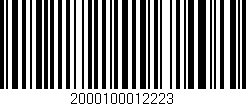 Código de barras (EAN, GTIN, SKU, ISBN): '2000100012223'