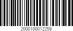 Código de barras (EAN, GTIN, SKU, ISBN): '2000100012259'