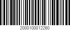 Código de barras (EAN, GTIN, SKU, ISBN): '2000100012260'