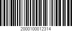 Código de barras (EAN, GTIN, SKU, ISBN): '2000100012314'