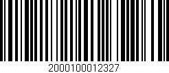 Código de barras (EAN, GTIN, SKU, ISBN): '2000100012327'