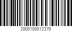 Código de barras (EAN, GTIN, SKU, ISBN): '2000100012378'