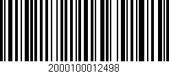 Código de barras (EAN, GTIN, SKU, ISBN): '2000100012498'