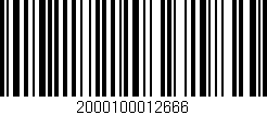 Código de barras (EAN, GTIN, SKU, ISBN): '2000100012666'