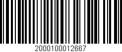 Código de barras (EAN, GTIN, SKU, ISBN): '2000100012667'