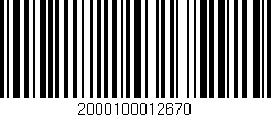 Código de barras (EAN, GTIN, SKU, ISBN): '2000100012670'