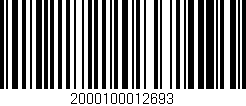 Código de barras (EAN, GTIN, SKU, ISBN): '2000100012693'
