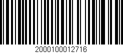Código de barras (EAN, GTIN, SKU, ISBN): '2000100012716'