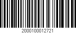 Código de barras (EAN, GTIN, SKU, ISBN): '2000100012721'