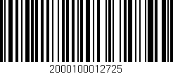 Código de barras (EAN, GTIN, SKU, ISBN): '2000100012725'