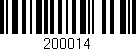 Código de barras (EAN, GTIN, SKU, ISBN): '200014'