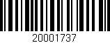 Código de barras (EAN, GTIN, SKU, ISBN): '20001737'
