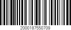 Código de barras (EAN, GTIN, SKU, ISBN): '2000187550709'