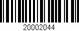 Código de barras (EAN, GTIN, SKU, ISBN): '20002044'