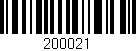 Código de barras (EAN, GTIN, SKU, ISBN): '200021'