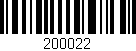 Código de barras (EAN, GTIN, SKU, ISBN): '200022'