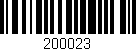 Código de barras (EAN, GTIN, SKU, ISBN): '200023'
