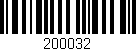 Código de barras (EAN, GTIN, SKU, ISBN): '200032'