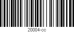 Código de barras (EAN, GTIN, SKU, ISBN): '20004-cc'