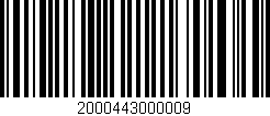 Código de barras (EAN, GTIN, SKU, ISBN): '2000443000009'
