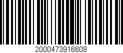 Código de barras (EAN, GTIN, SKU, ISBN): '2000473916608'