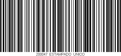 Código de barras (EAN, GTIN, SKU, ISBN): '200047/ESTAMPADO_UNICO'