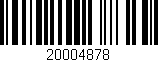 Código de barras (EAN, GTIN, SKU, ISBN): '20004878'