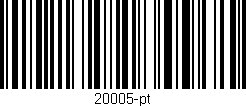 Código de barras (EAN, GTIN, SKU, ISBN): '20005-pt'