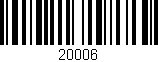Código de barras (EAN, GTIN, SKU, ISBN): '20006'