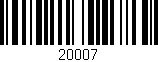 Código de barras (EAN, GTIN, SKU, ISBN): '20007'