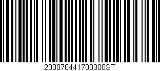 Código de barras (EAN, GTIN, SKU, ISBN): '200070441700300ST'