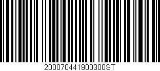 Código de barras (EAN, GTIN, SKU, ISBN): '200070441900300ST'
