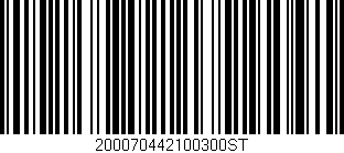 Código de barras (EAN, GTIN, SKU, ISBN): '200070442100300ST'