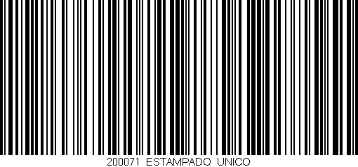 Código de barras (EAN, GTIN, SKU, ISBN): '200071/ESTAMPADO_UNICO'