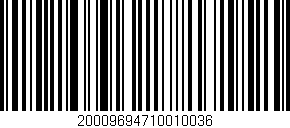 Código de barras (EAN, GTIN, SKU, ISBN): '20009694710010036'