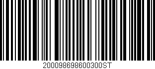 Código de barras (EAN, GTIN, SKU, ISBN): '200098698600300ST'