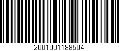 Código de barras (EAN, GTIN, SKU, ISBN): '2001001188504'