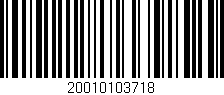 Código de barras (EAN, GTIN, SKU, ISBN): '20010103718'