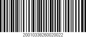 Código de barras (EAN, GTIN, SKU, ISBN): '20010338260020022'