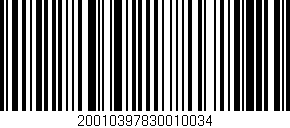 Código de barras (EAN, GTIN, SKU, ISBN): '20010397830010034'