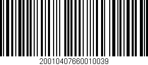 Código de barras (EAN, GTIN, SKU, ISBN): '20010407660010039'