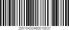 Código de barras (EAN, GTIN, SKU, ISBN): '20010433480010037'