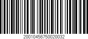 Código de barras (EAN, GTIN, SKU, ISBN): '20010456750020032'