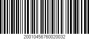 Código de barras (EAN, GTIN, SKU, ISBN): '20010456760020032'