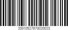 Código de barras (EAN, GTIN, SKU, ISBN): '20010527670020023'