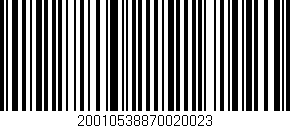 Código de barras (EAN, GTIN, SKU, ISBN): '20010538870020023'