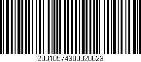 Código de barras (EAN, GTIN, SKU, ISBN): '20010574300020023'