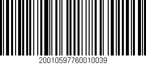 Código de barras (EAN, GTIN, SKU, ISBN): '20010597760010039'