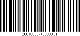 Código de barras (EAN, GTIN, SKU, ISBN): '200106307400300ST'