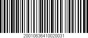 Código de barras (EAN, GTIN, SKU, ISBN): '20010636410020031'
